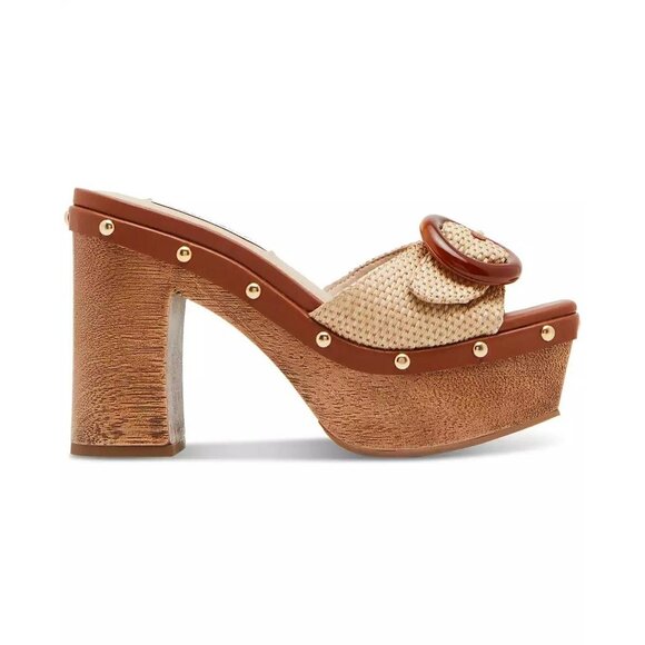 Steve Madden Women's Dinnah Platform Buckle Dress Sandals - Picture 2 of 3